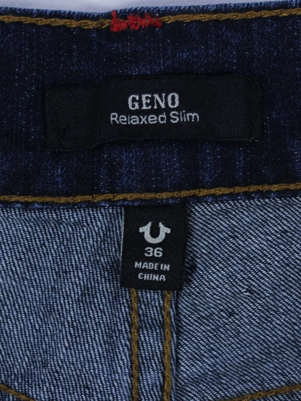 True Religion Geno Slim Straight Jeans - Dark‎ Wash - NWT - Size 36